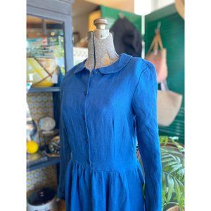 Vintage Inspired / Son de Flo "The Classic Dress"/ Long-sleeved Linen Midi Dress